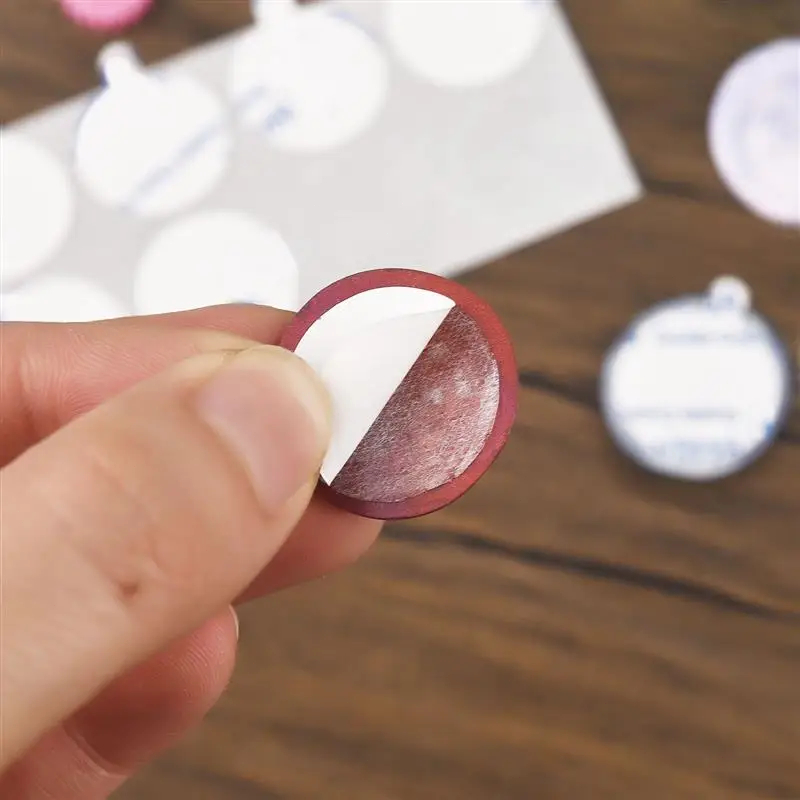 100pcs sáp niêm phong nhãn dán siêu mạnh tự dính trở lại nhãn dán hai mặt cho sáp niêm phong tem tiền xu