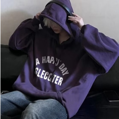 Áo Hoodie nam nữ phong cách đường phố in chữ fom rộng , mềm mịn