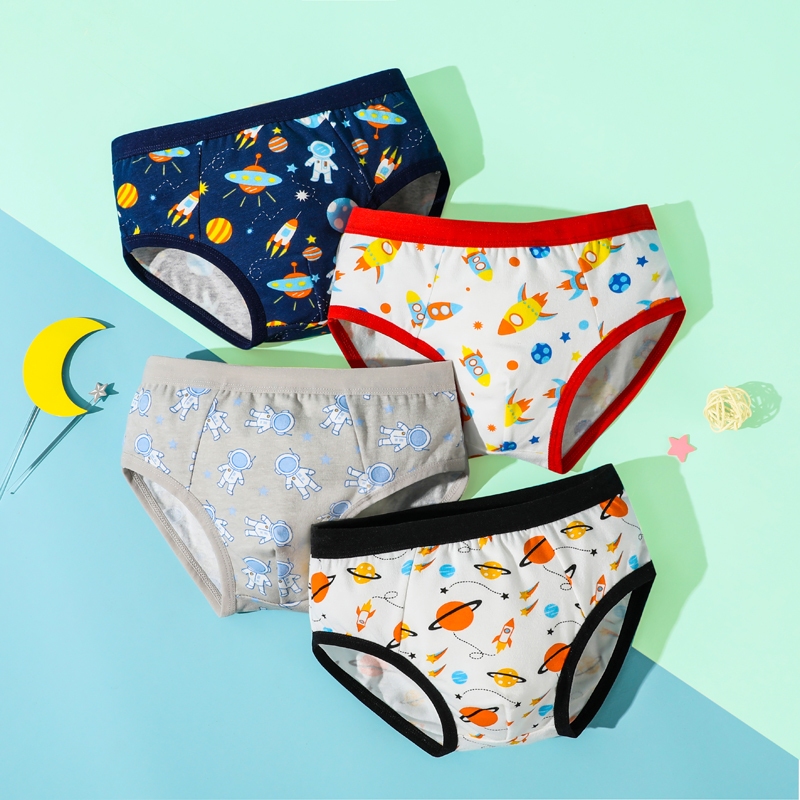 Set 4 Quần Lót boxer cotton Mềm Mại Cho Bé Trai