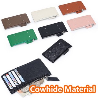 Ví da thật mini có khóa kéo thời trang cho nữ