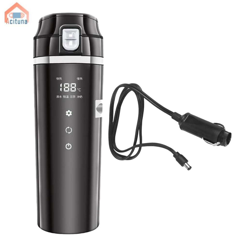 Acituna Bình Đun Nước 12v 24v Có Màn Hình Hiển Thị Nhiệt Độ Tiện Dụng