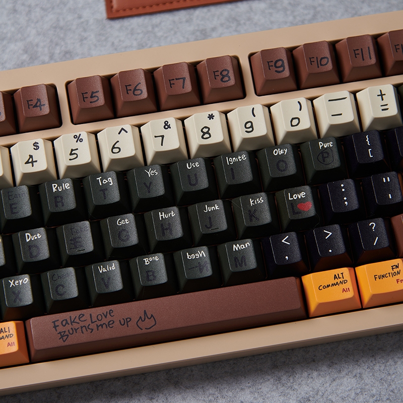 Yongnuo Bộ Mũ Và Màu Nhuộm Nhiệt pbt Nhuộm Màu cherry profile Không Gian retro Cho Bàn Phím Cơ