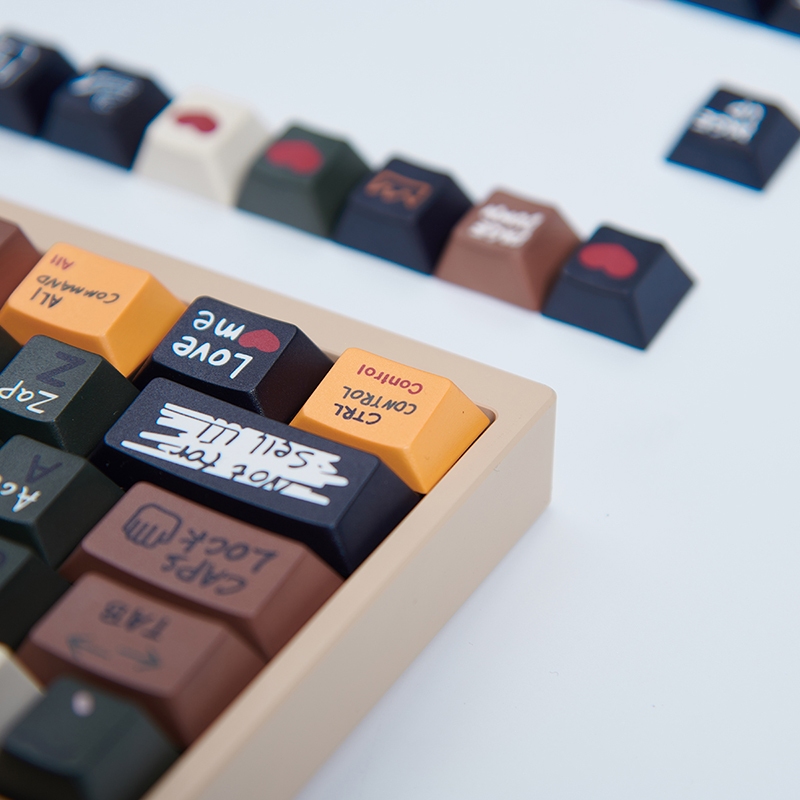 Yongnuo Bộ Mũ Và Màu Nhuộm Nhiệt pbt Nhuộm Màu cherry profile Không Gian retro Cho Bàn Phím Cơ