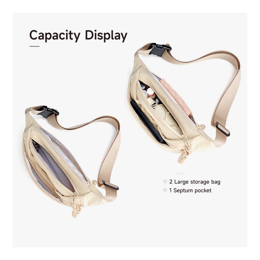 MOSSDOOM Túi đeo trước ngực thời trang dành cho nam và nữ