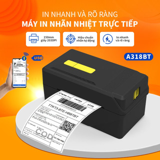Máy In Nhiệt FlashLabel A318 In Khổ A7 In Đơn Hàng, Phiếu Gửi, Minicode, Logo Tự Dán