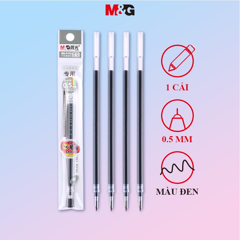 M&G bút gel Mực gel Đen  Bút viết bi nước  Nạp Lại 0.5mm q7 / 6600 / 3