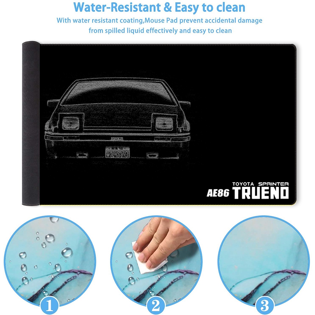 Lnitial d Bàn Phím Và Chuột ae86 Cỡ Lớn Thêu Cạnh Bàn Phím Máy Tính Để Bàn