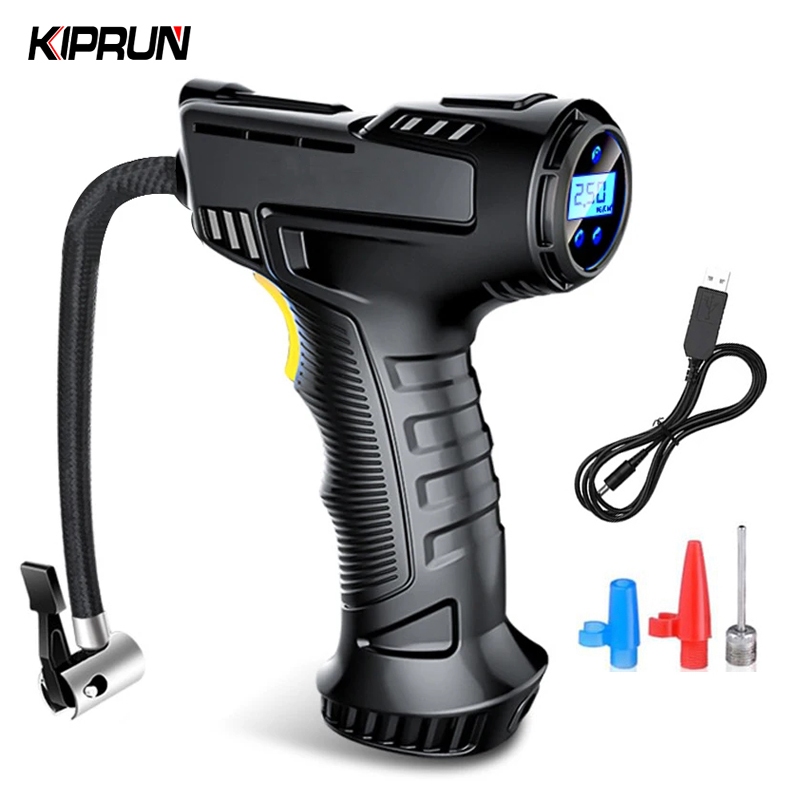 Kiprun Máy Bơm Hơi Lốp Xe Đạp / Xe Máy / Xe Hơi mini 150Psi Không Dây 120w Kết Nối Điện Nhanh Chóng
