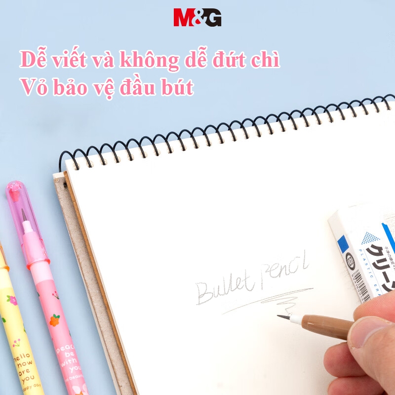 M&G Bút Chì Vẽ Hình Quả Trứng Không Gây Khó Chịu Không Đổi Màu Sắc Ngẫu Nhiên Dành Cho Học Sinh 1 Cái