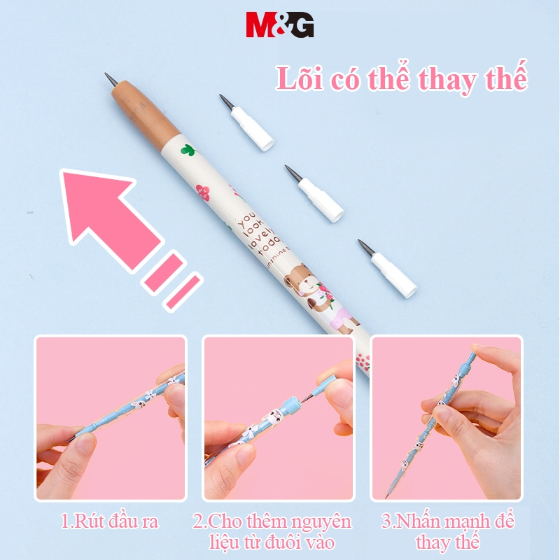 M&G Bút Chì Vẽ Hình Quả Trứng Không Gây Khó Chịu Không Đổi Màu Sắc Ngẫu Nhiên Dành Cho Học Sinh 1 Cái