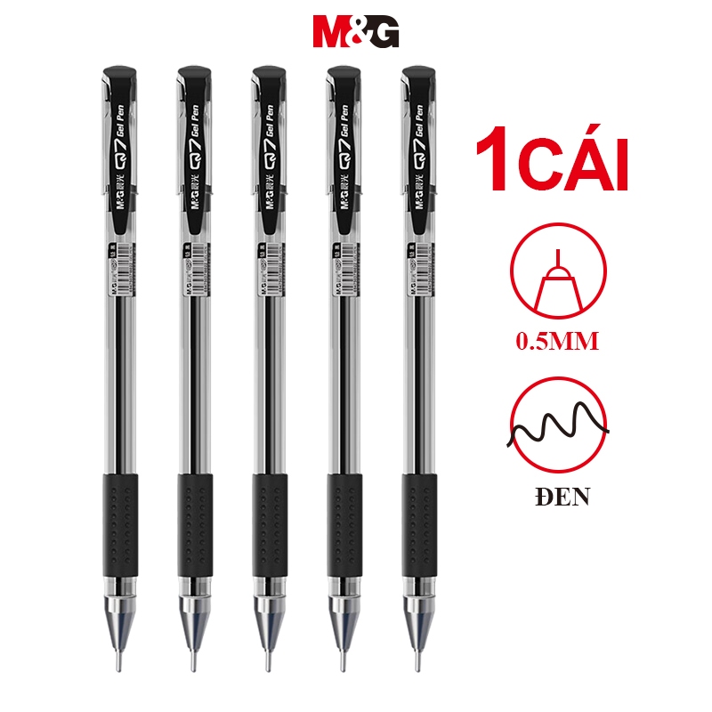 M&G Bút viết bi nước  Bút Bi Mực Đen Ngòi 0.5mm 7mm