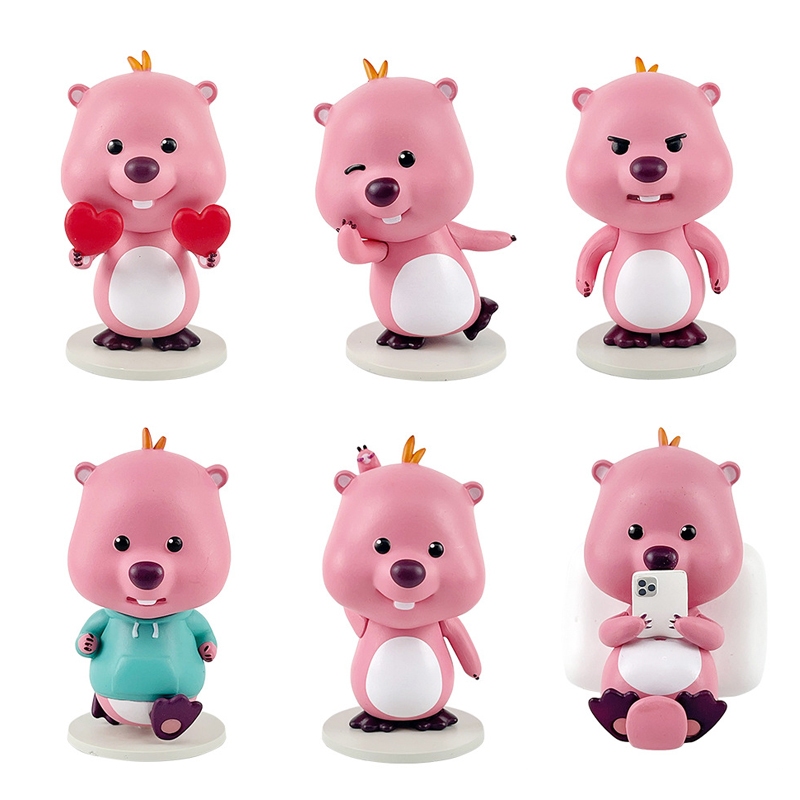 Set 6 Mô Hình Nhân Vật Hoạt Hình Đáng Yêu 6-7cm