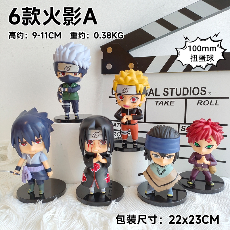 Mô Hình Nhân Vật uzumaki naruto sasuke gaara itachi kakashi Phiên Bản q 10 Kiểu 5-11cm Bằng pvc Làm Quà Tặng
