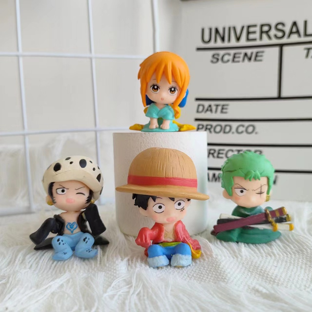 Set 4 / 6 / 10 Mô Hình Nhân Vật Phim one piece Đáng Yêu
