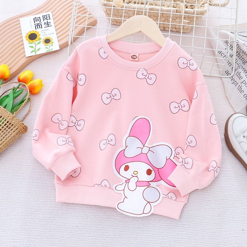 Áo sweater cotton Tay Dài Đính Kim Sa Hình Mèo Đảo Ngược Được Thiết Kế Thời Trang Chất Lượng Cao Cho Bé Gái 2-12 Tuổi
