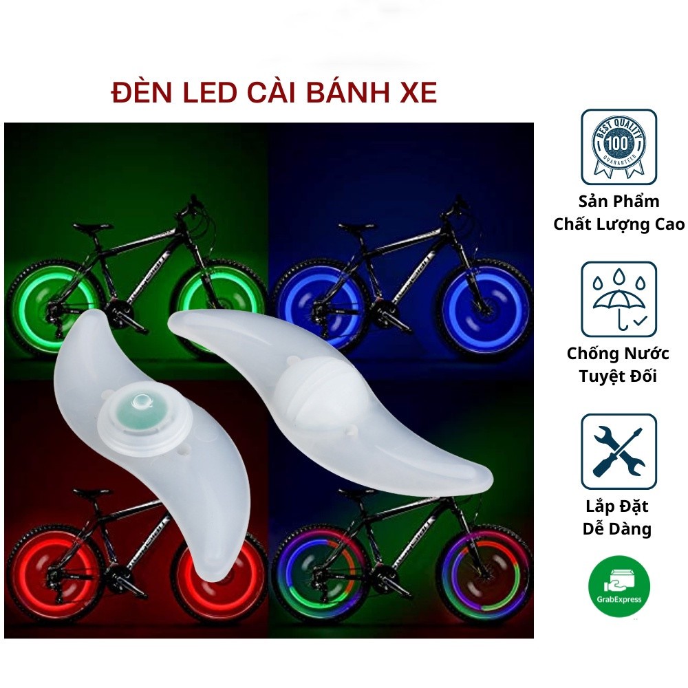 Breezegently Đèn led Gắn Bánh Xe Đạp Bằng Nhựa Chống Nước Cân Bằng