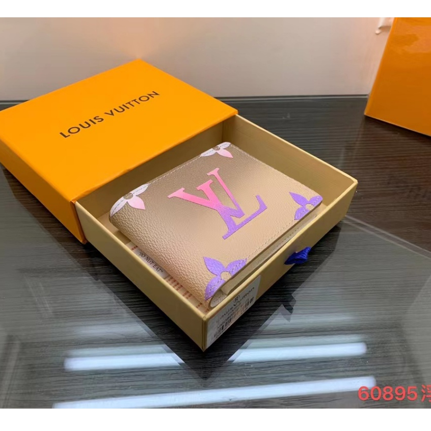 Louis vuitton Ví Đựng Thẻ Dáng Ngắn lv 60895 Thời Trang Cao Cấp Cho Nữ