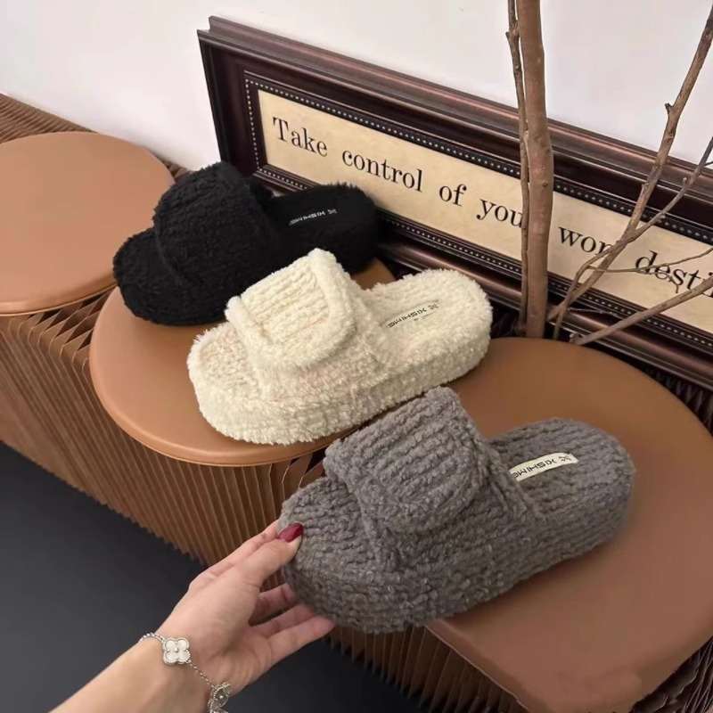 CICI dép lông dép nữ dép bông dép sandal nữ dép bánh mì Đẹp mắt Thể thao và thời trang Thời thượng Thanh lịch FDL2300JCZ 48Z231129