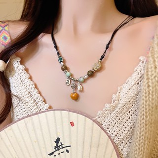  Mới Vòng cổ Mặt Hình Bướm Bằng Gốm Phong Cách Trung Hoa Cổ Điển Dành Cho Nữ 