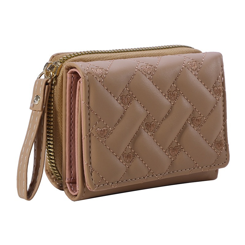 Ví Nữ Thêu Trái Tim Thời Trang Giá Đỡ