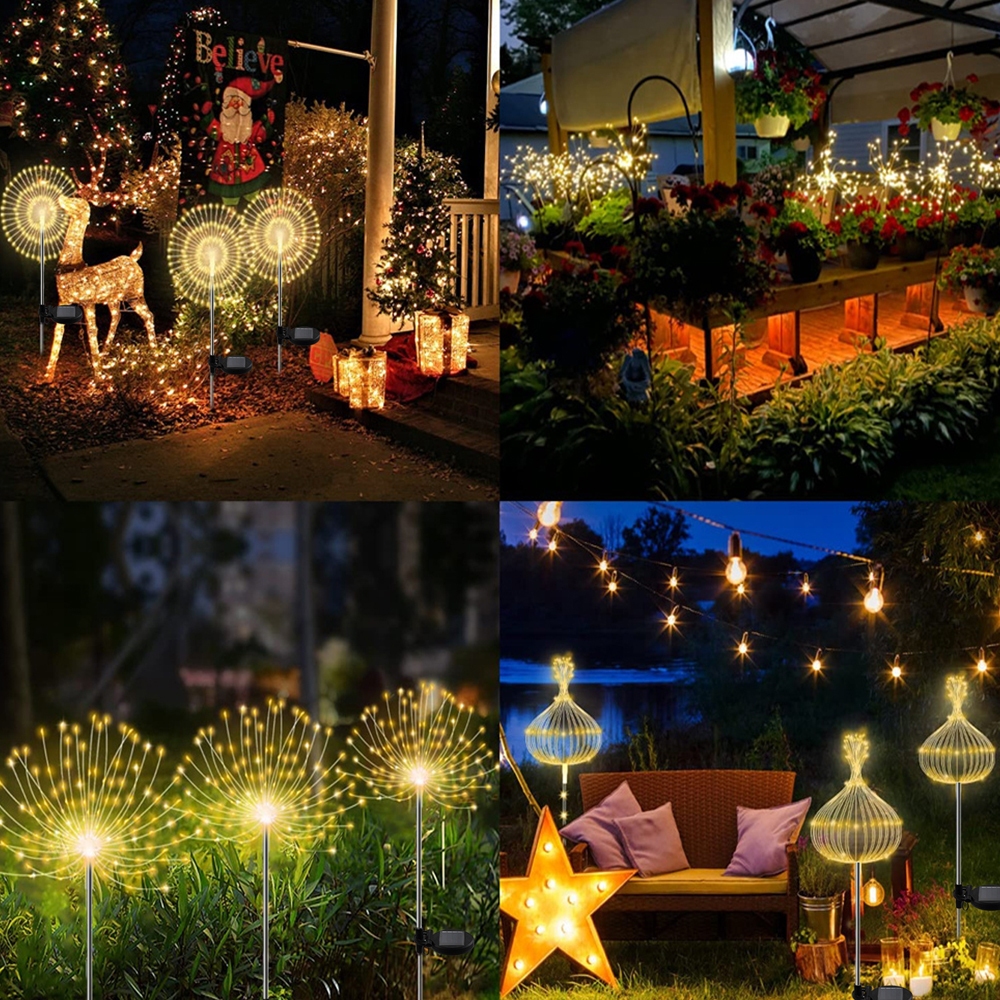 Đèn Led 200 Bóng Chống Thấm Nước Sử Dụng Năng Lượng Mặt Trời