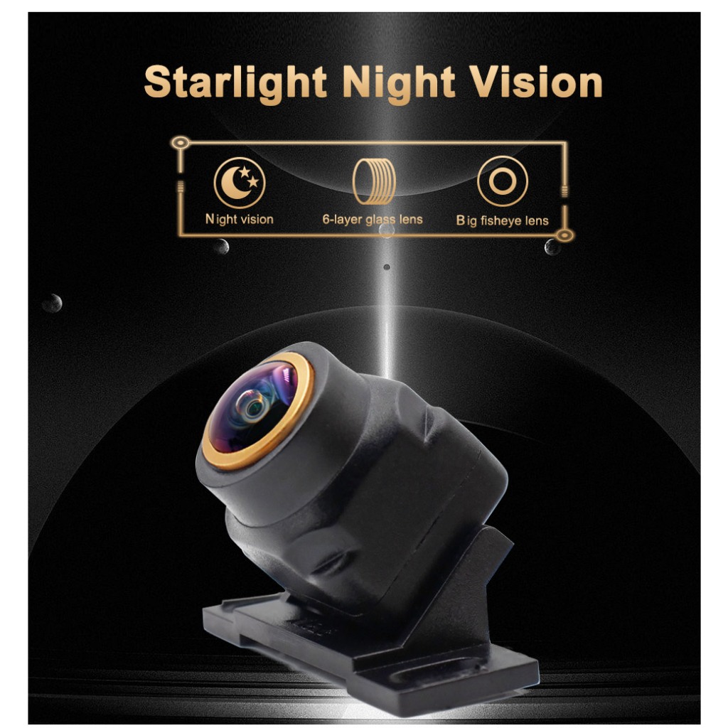Ahd 1080P Ống Kính Vàng 4K Camera Quan Sát Phía Sau Ô Tô Đa Năng Tầm Nhìn Ban Đêm Dự Phòng Đỗ Xe Ngược Camera Chống Thấm Nước 180 Góc Rộng HD