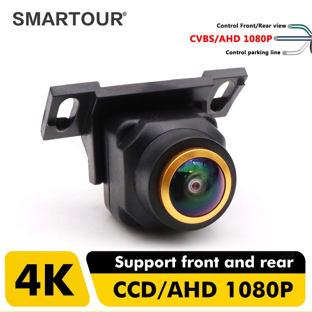 Ahd 1080P Ống Kính Vàng 4K Camera Quan Sát Phía Sau Ô Tô Đa Năng Tầm Nhìn Ban Đêm Dự Phòng Đỗ Xe Ngược Camera Chống Thấm Nước 180 Góc Rộng HD