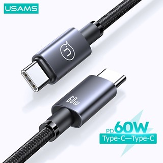 Usams Dây Cáp Sạc Nhanh 60W 30W USB Type-C PD Cho 1 Iphone android ipd Máy tính bảng Máy tính xách tay 2m 1.2m 0.25m