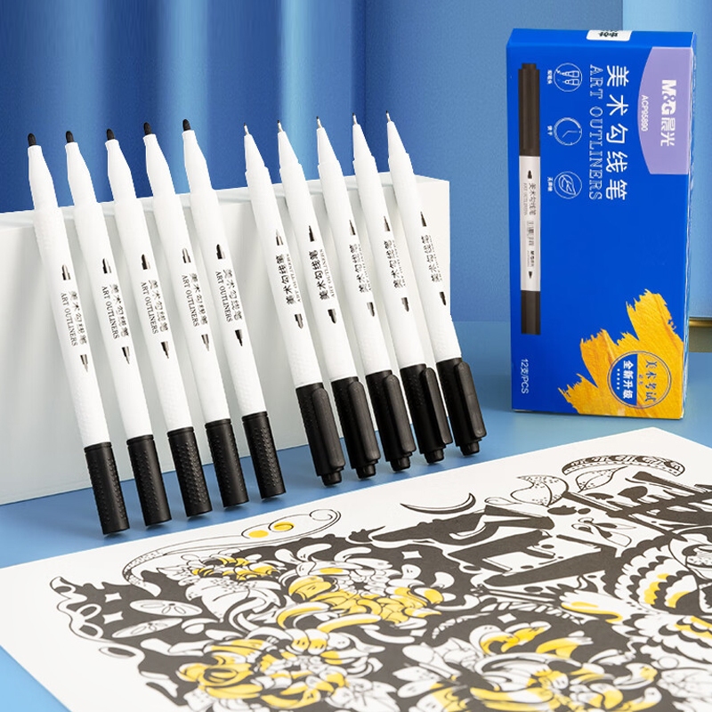 M&G bút lông viết Bút đánh dấu Bút Đan Len Hai Đầu  Cho Học Sinh 1 Cái