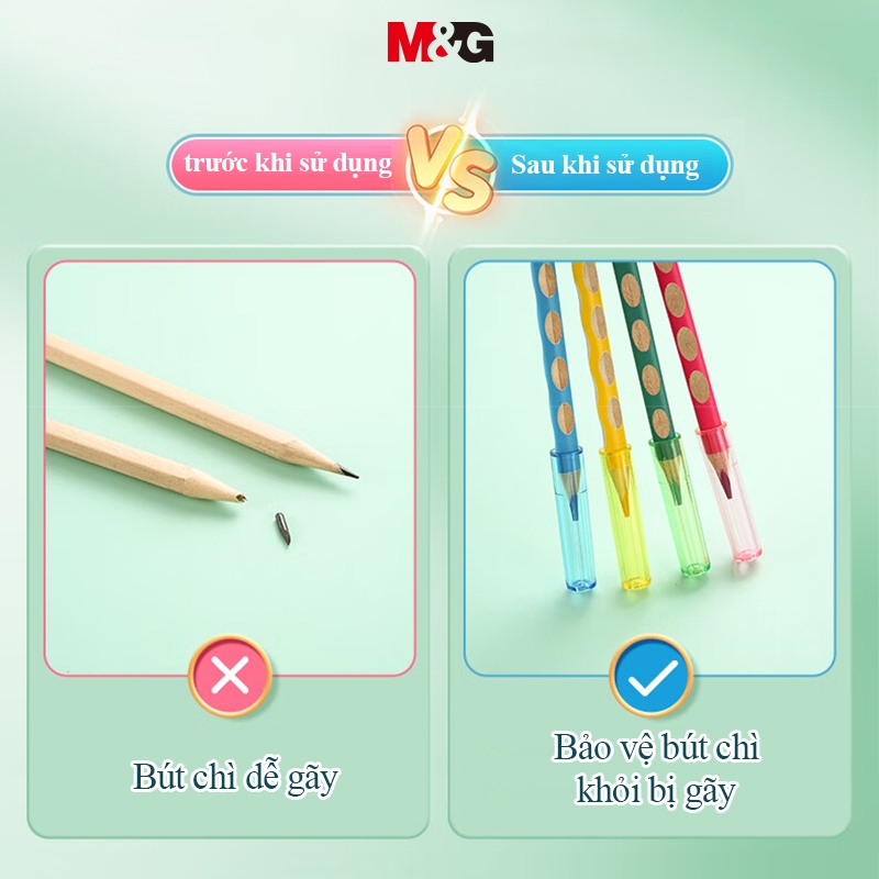 M&G miffy Vỏ Bọc Bảo Vệ Bút Chì Bộ 6 Nắp Bút Chì  Thực Tế