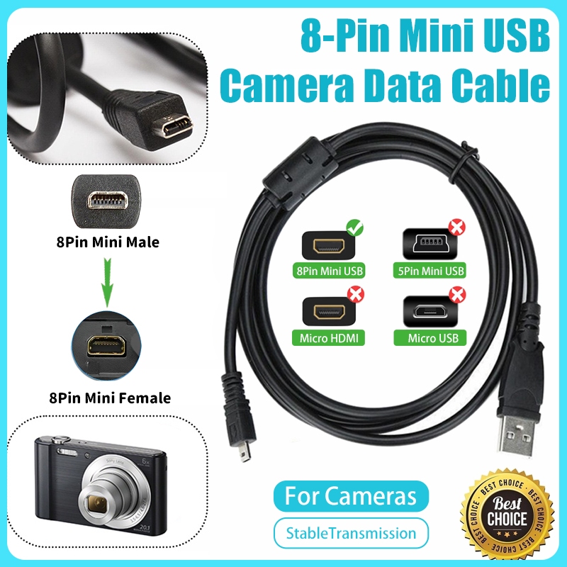 Dây Cáp Sạc usb 1.5m Sang 8 pin Cho Máy Ảnh sony nikon Yukon olympus pentax