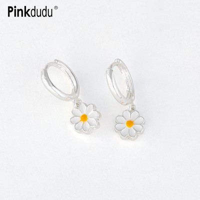 PINKDUDU Thời Trang Dễ Thương Hoa Cúc Đôi Khuyên Tai Vòng Hợp Thời Trang Tính Khí Tinh Tế Đồng Bông Tai Món Quà Trang Sức Cho Bé Gái PD1612