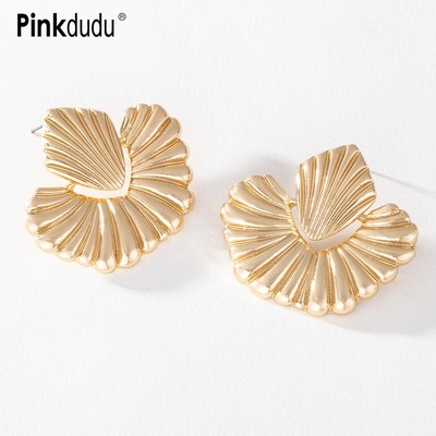 PINKDUDU Thương Hiệu Thiết Kế Mới Hình Học Bông Tai Tính Khí Cá Tính Thanh Lịch Hợp Kim Bông Tai Trang Sức Quà Tặng Cho Nữ PD1642