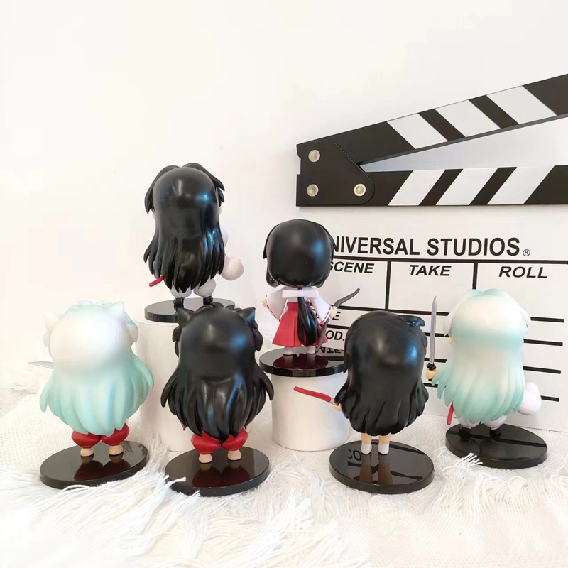Bộ 4 / 6 Mô Hình Nhân Vật Phim Hoạt Hình inuyasha 4-9.5cm