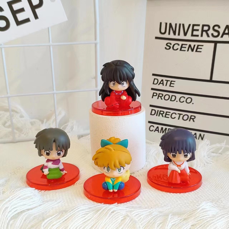 Bộ 4 / 6 Mô Hình Nhân Vật Phim Hoạt Hình inuyasha 4-9.5cm