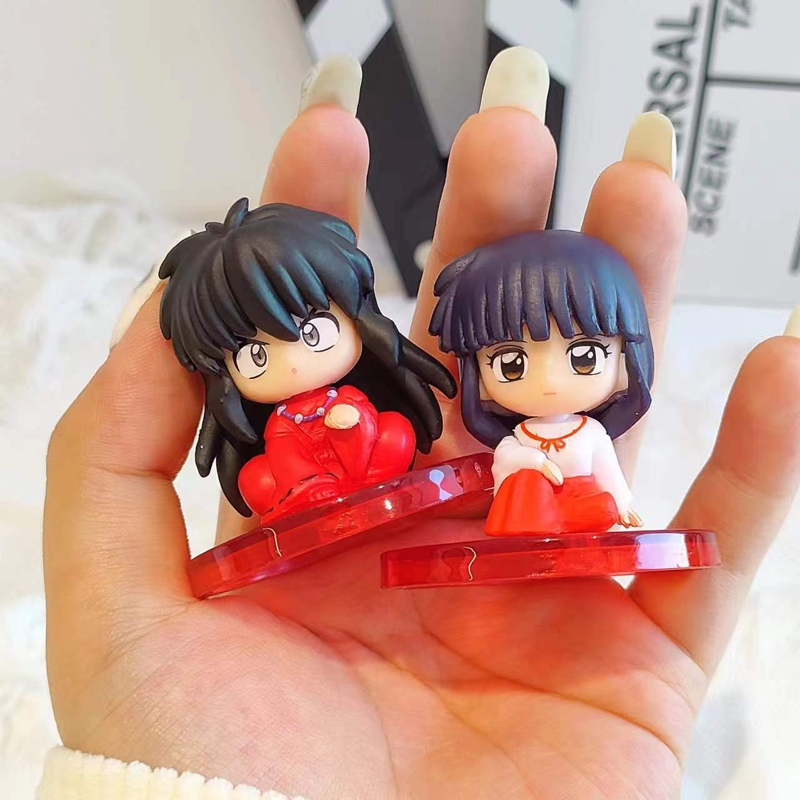 Bộ 4 / 6 Mô Hình Nhân Vật Phim Hoạt Hình inuyasha 4-9.5cm