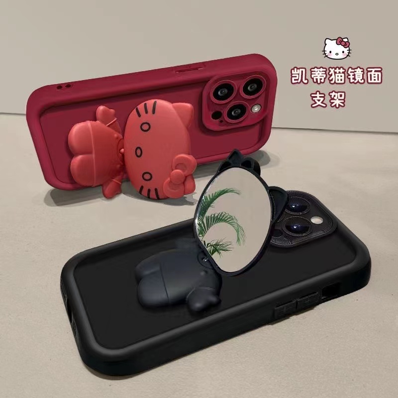 Ốp lưng Samsung S23 5G S23 Plus S23+ 5G S23 Ultra 5G S23 FE A32 5G M32 5G A22 5G F42 5G A22S 5G Phim hoạt hình xoay trang điểm gương đứng silicone da cảm giác trường hợp điện thoại