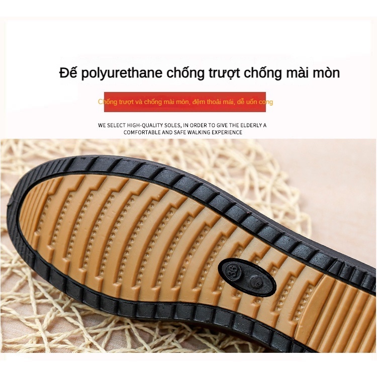 Giày Da Đế Bằng Thời Trang Xuân Thu 2023 Cho Nữ Trung Niên one