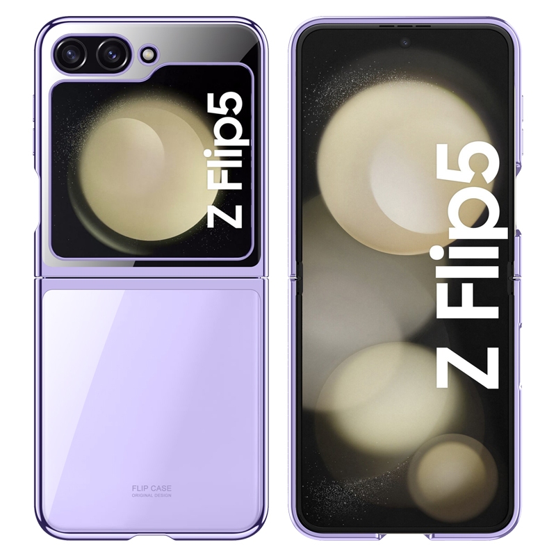 Cho Samsung Galaxy Z Flip 5 Ốp Điện Thoại Cứng Mạ Điện Siêu Mỏng