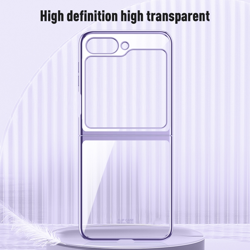 Cho Samsung Galaxy Z Flip 5 Ốp Điện Thoại Cứng Mạ Điện Siêu Mỏng