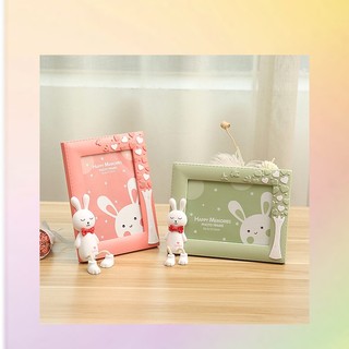 Khung ảnh, khung ảnh hoạt hình Khung ảnh thỏ 7 inch hoạt hình dễ thương Khung ảnh thỏ bảy inch Khung ảnh phong cảnh học sinh mẫu giáo Bộ sáng tạo trẻ em