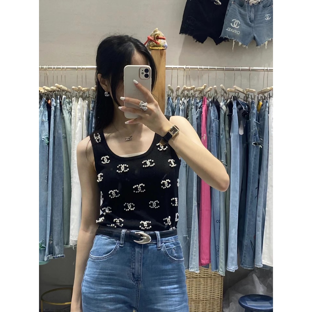 Áo tank Top cotton Mỏng Lấp Lánh Mới 24 cc Cho Nữ
