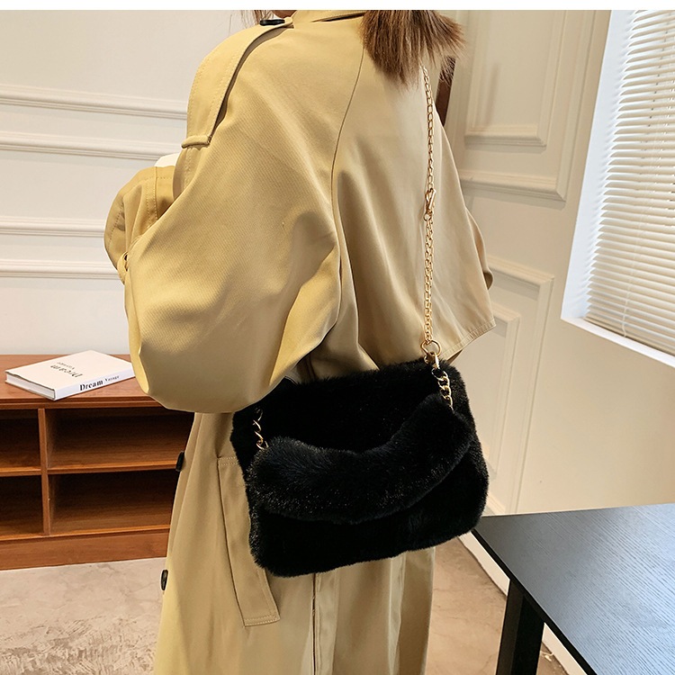 MOUSOON Túi Đeo Chéo mini Hình ủ Lông Phong Cách Quốc Dễ Thương