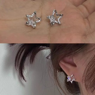 Bông Tai Đính Đá zircon Ngôi Sao Lấp Lánh Thời Trang Cao Cấp Cho Nữ