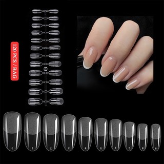 Bộ 120 móng tay giả UR SUGAR trong suốt không đường may hình chữ T