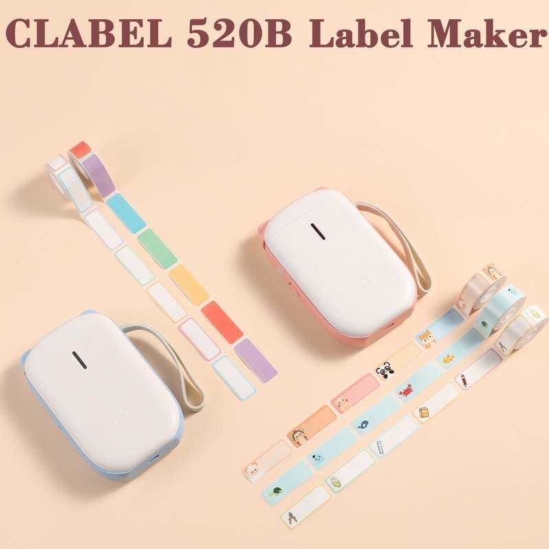 Bộ 5 Cuộn Băng Keo Dán Nhãn Màu Trắng Trong Suốt 520b