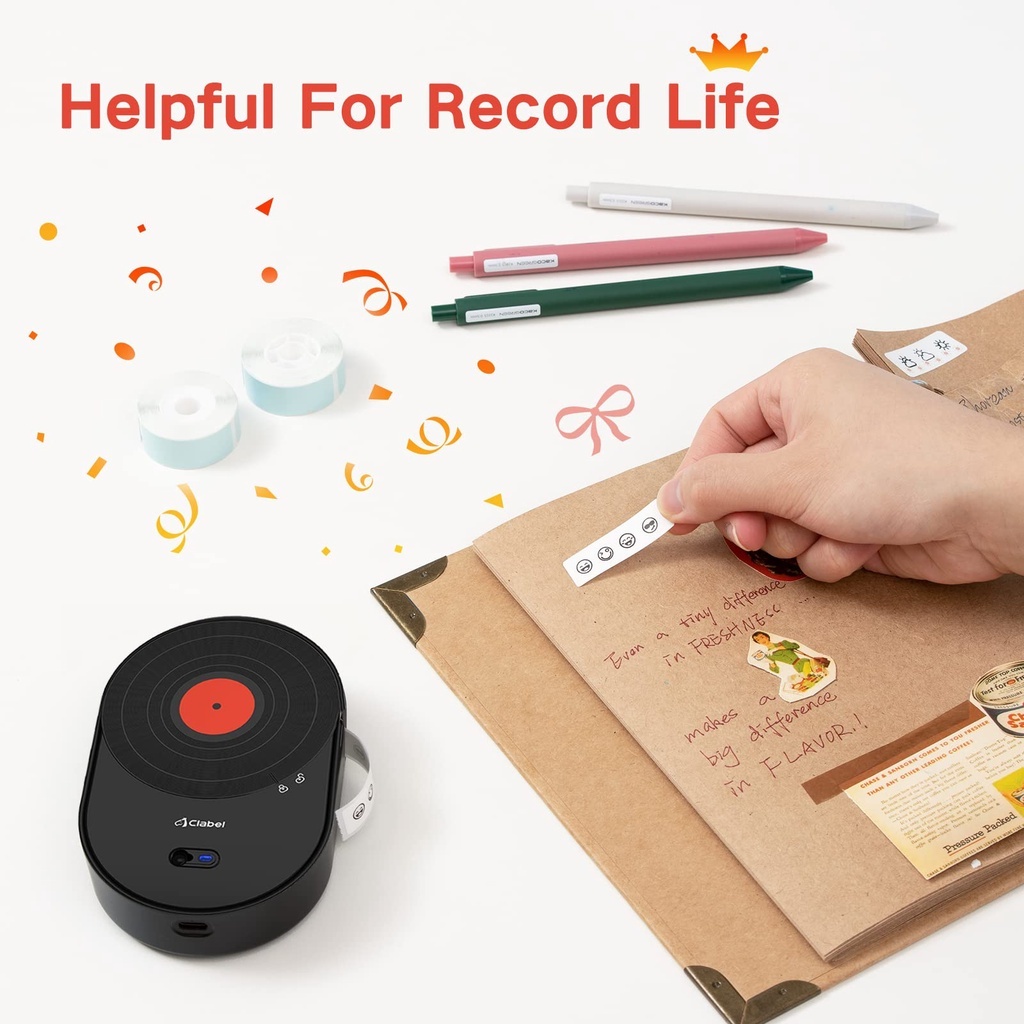 Bộ 5 Cuộn Băng Keo Dán Nhãn Màu Trắng Trong Suốt 520b