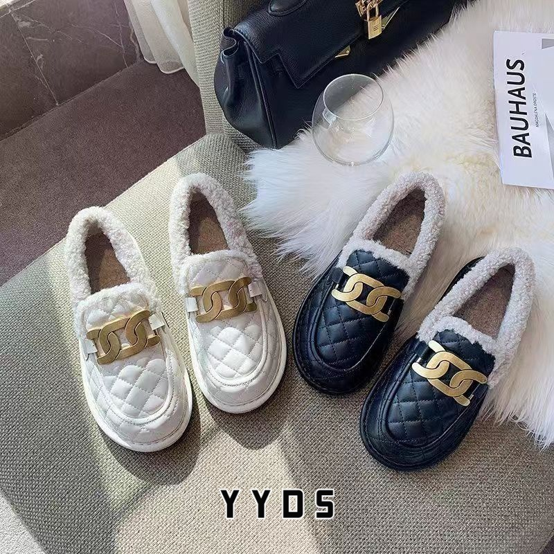 YYDS giày nữ giày búp bê nữ giày búp bê đế cao Độc lạ Đàn hồi Chống trơn trượt Tiện lợi FLF23B0SIS 49Z231207