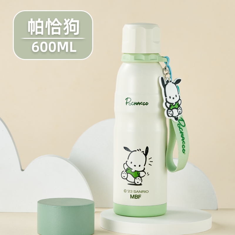 Bình Nước Giữ Nhiệt 600ml Chất Liệu Inox 316 Họa Tiết Hoạt Hình sanrio Dễ Thương