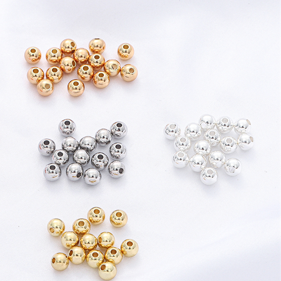 Beadia Túi 100 Hạt Xâu Chuỗi Mạ Vàng 18k Dùng Làm Trang Sức diy